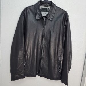 Ted Baker 100% Leather Jacket Coat Black  US Size 40